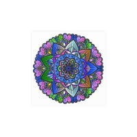 Colorful Mandala Poster - Peace & Harmony Art Poster - Blululi