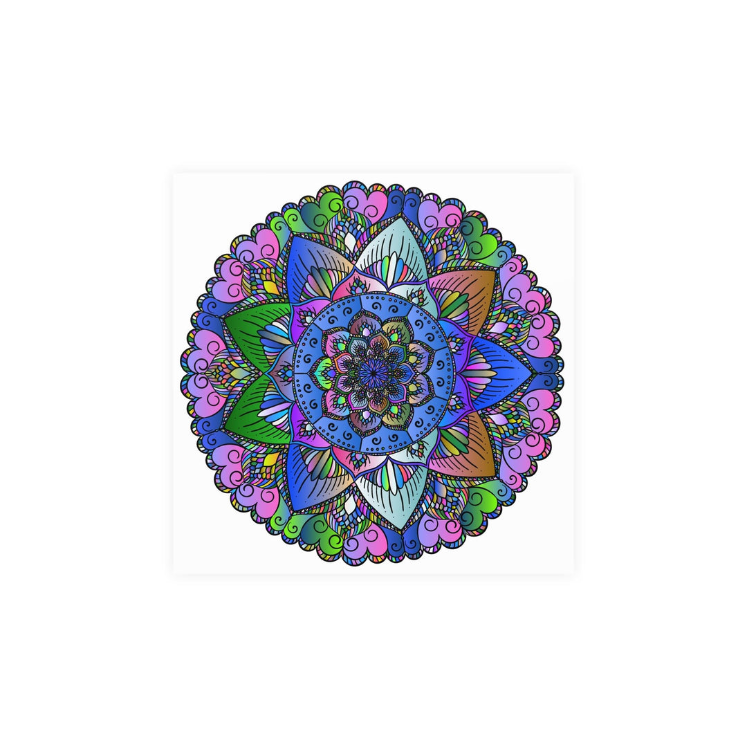 Colorful Mandala Poster - Peace & Harmony Art Poster - Blululi