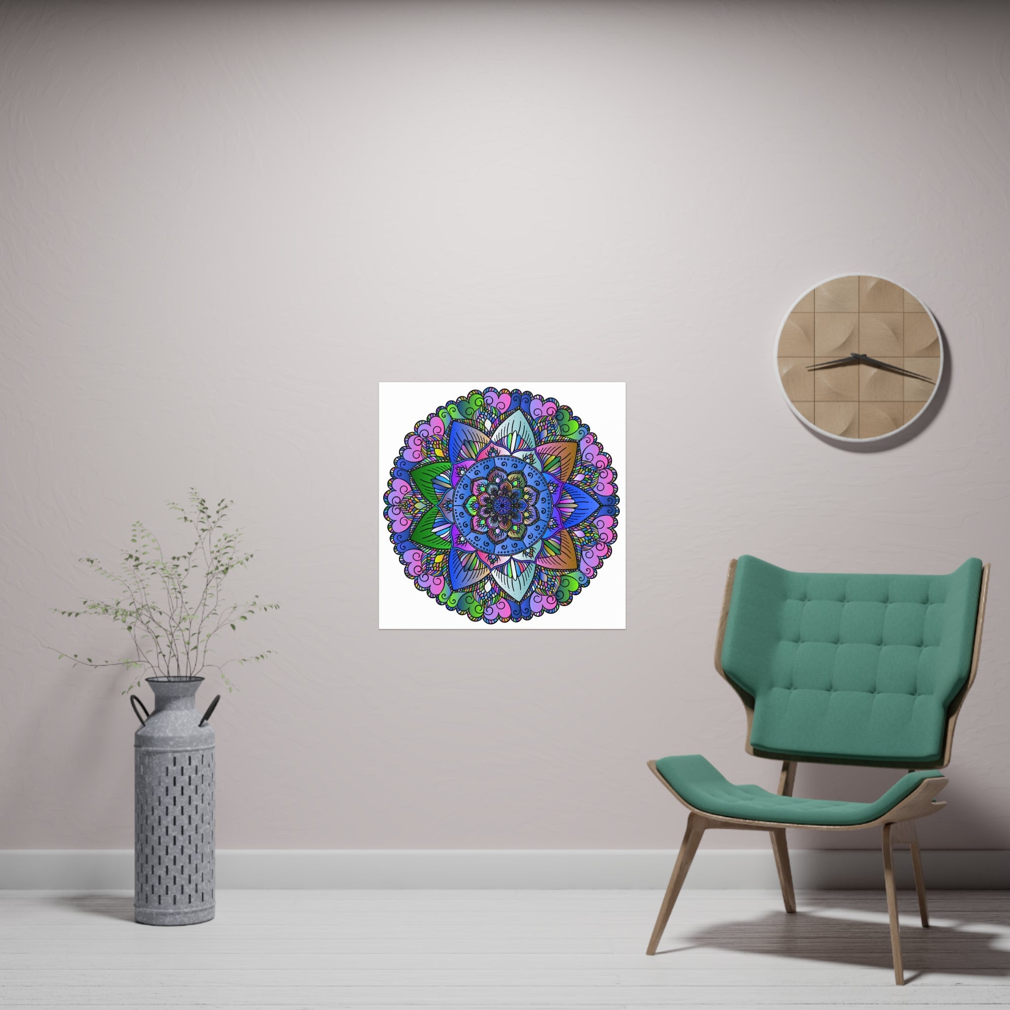 Colorful Mandala Poster - Peace & Harmony Art Poster - Blululi