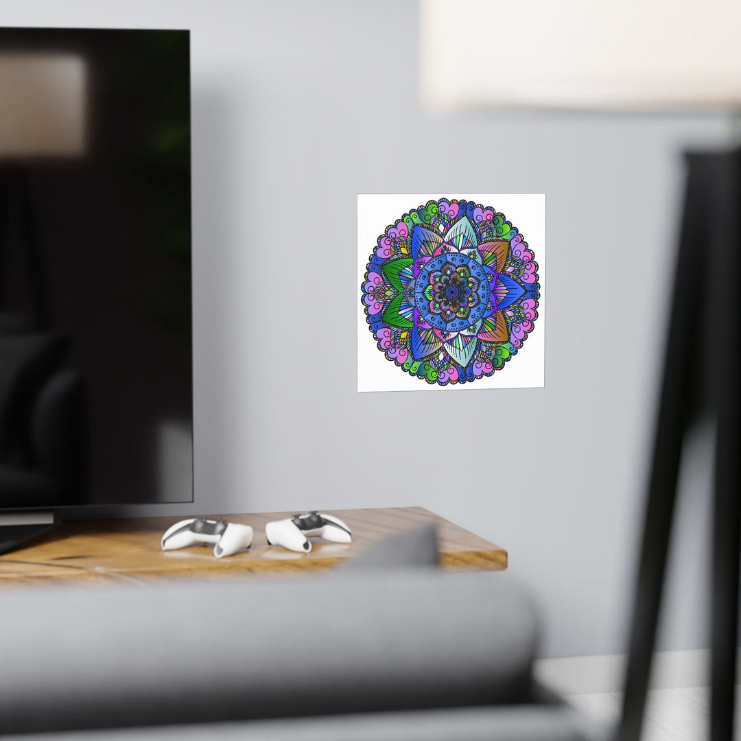 Colorful Mandala Poster - Peace & Harmony Art Poster - Blululi