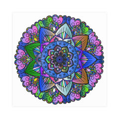 Colorful Mandala Poster - Peace & Harmony Art Poster - Blululi