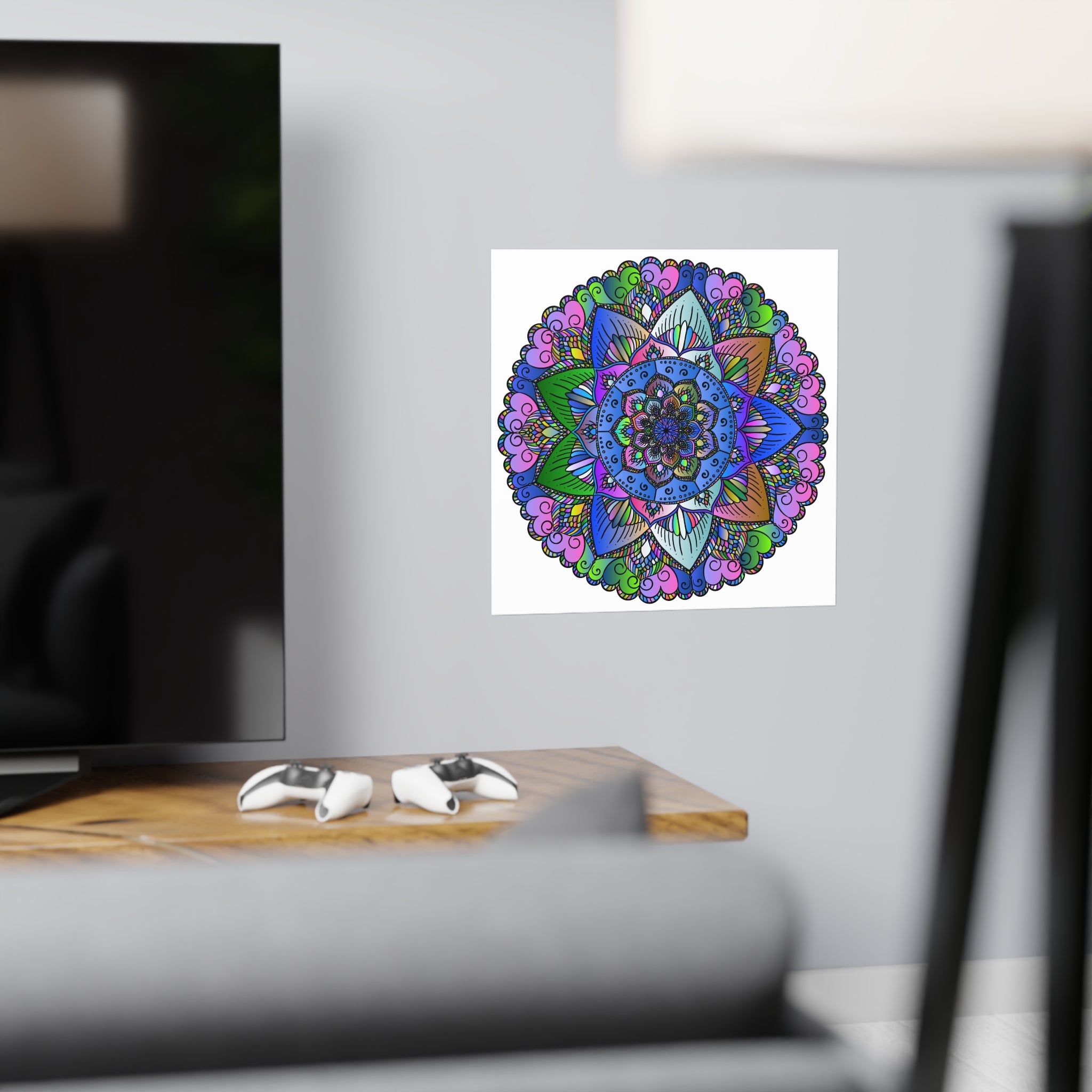 Colorful Mandala Poster - Peace & Harmony Art Poster - Blululi