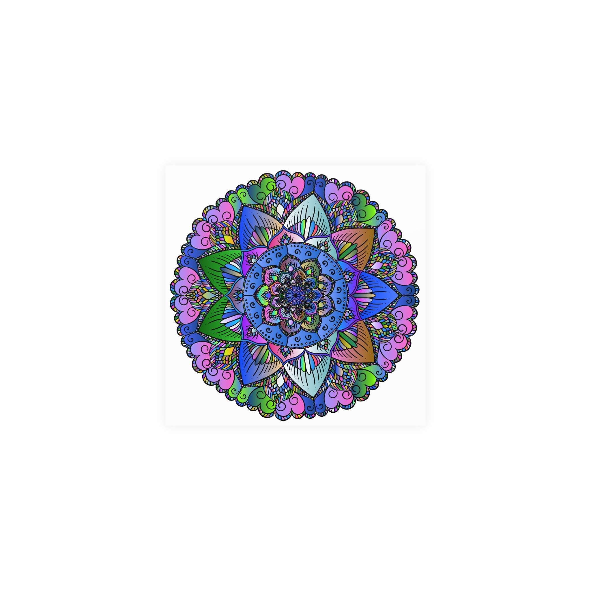 Colorful Mandala Poster - Peace & Harmony Art Poster - Blululi