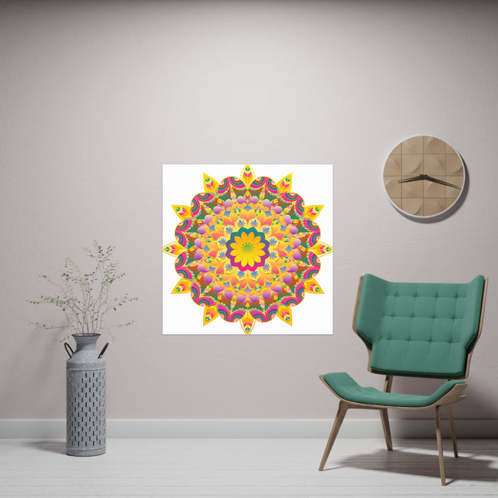 Colorful Mandala Poster - Unity & Harmony Poster - Blululi