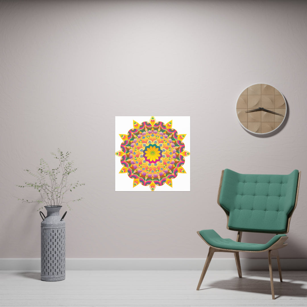 Colorful Mandala Poster - Unity & Harmony Poster - Blululi