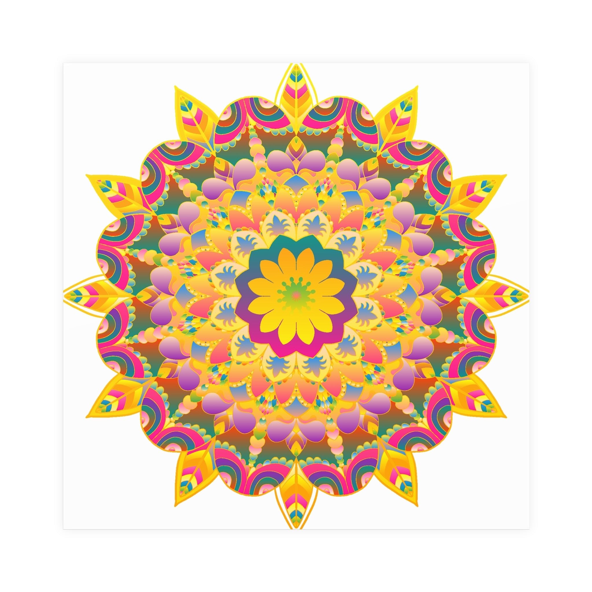 Colorful Mandala Poster - Unity & Harmony Poster - Blululi