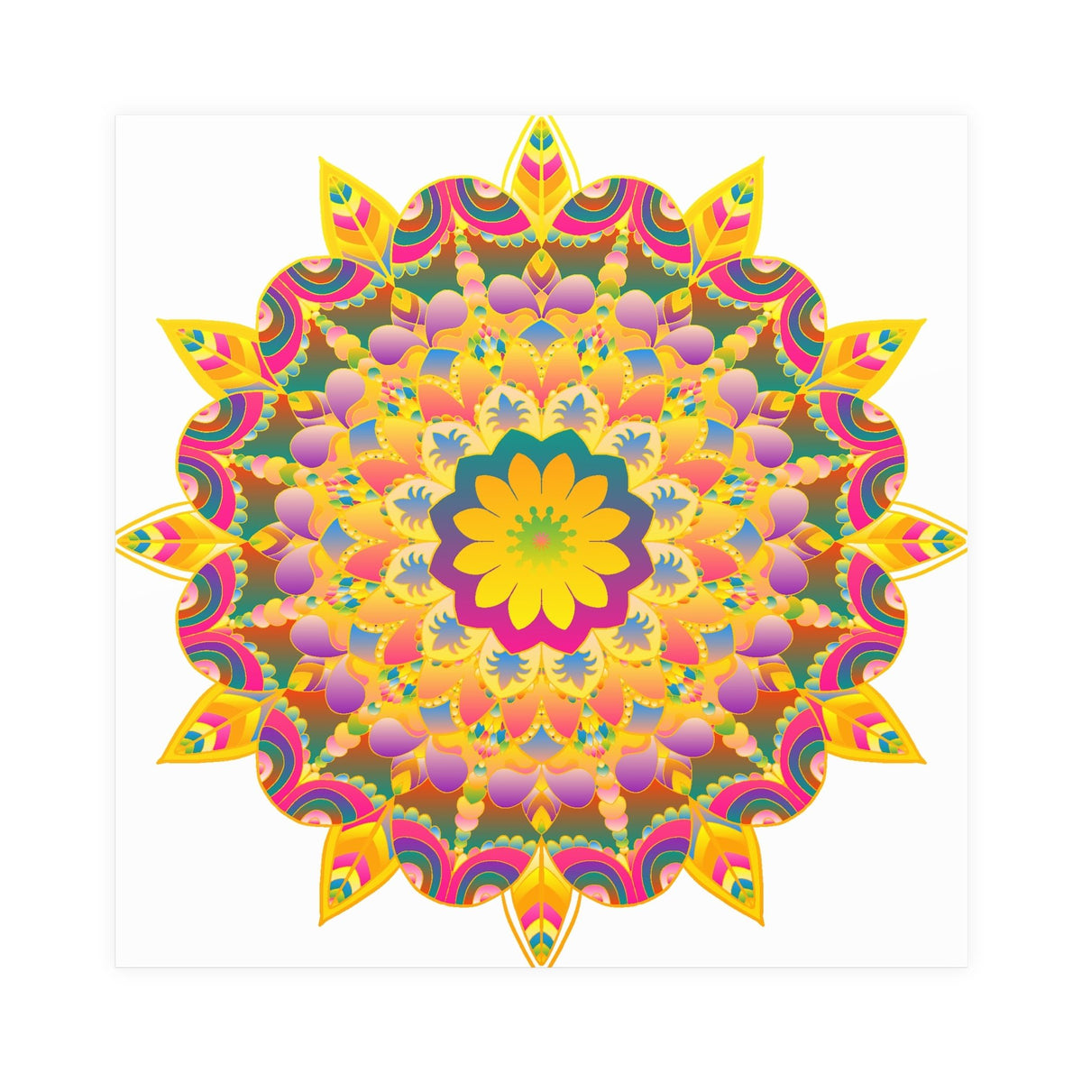 Colorful Mandala Poster - Unity & Harmony Poster - Blululi