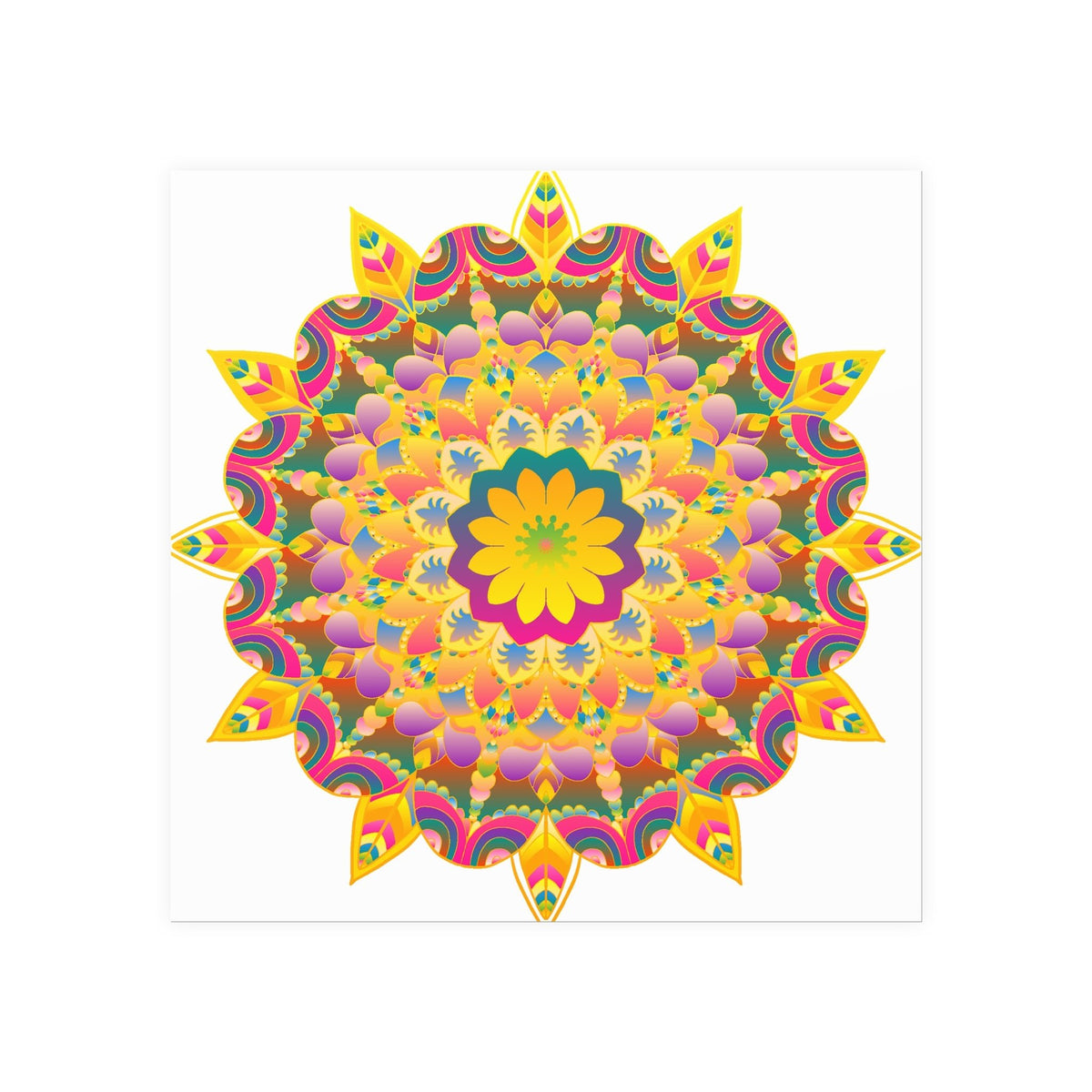 Colorful Mandala Poster - Unity & Harmony Poster - Blululi