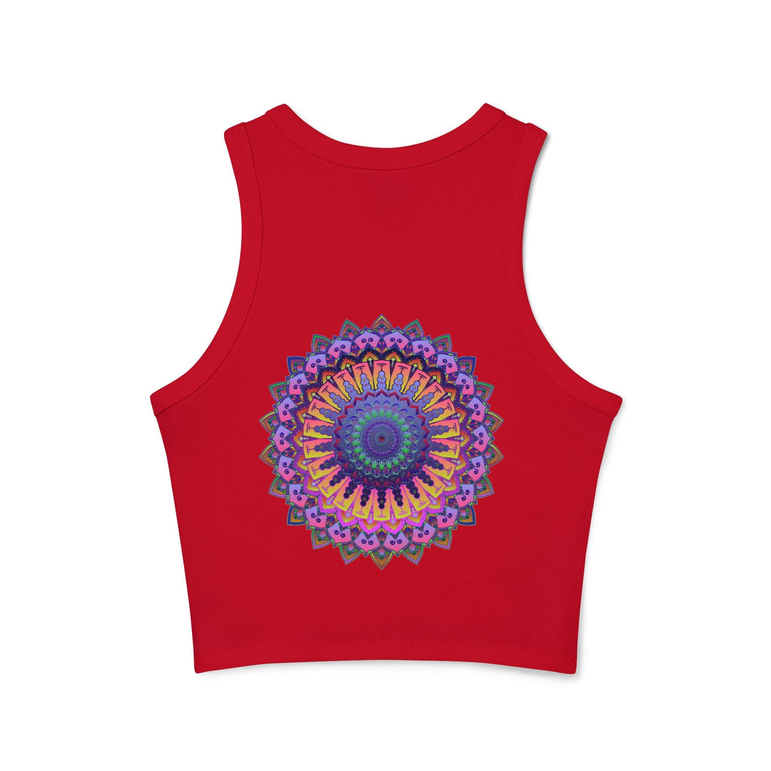 Colorful Mandala Racerback Tank Top Tank Top - Blululi