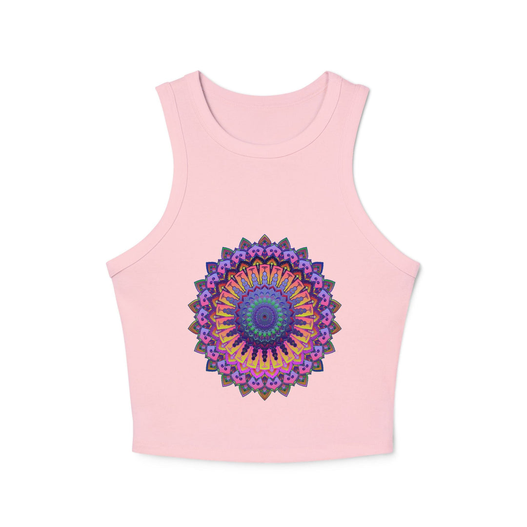 Colorful Mandala Racerback Tank Top Tank Top - Blululi