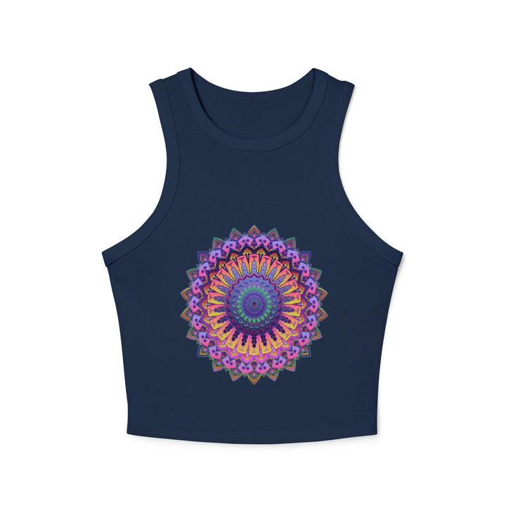 Colorful Mandala Racerback Tank Top Tank Top - Blululi