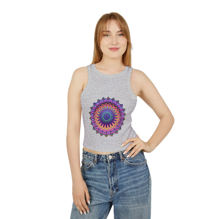 Colorful Mandala Racerback Tank Top Tank Top - Blululi