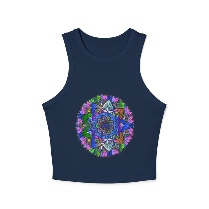 Colorful Mandala Racerback Tank Top Tank Top - Blululi