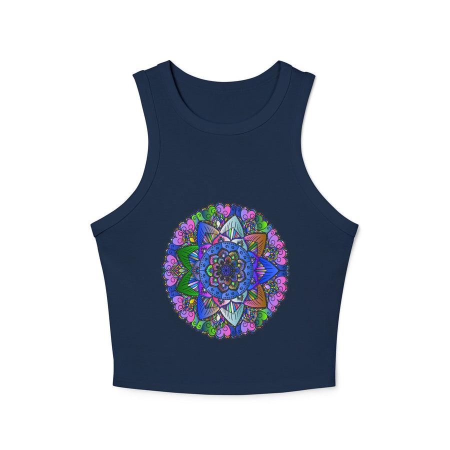 Colorful Mandala Racerback Tank Top Tank Top - Blululi