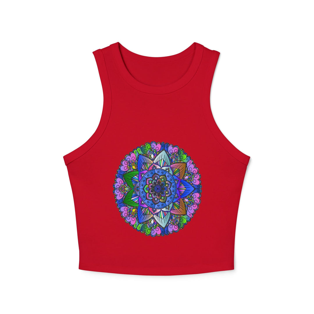 Colorful Mandala Racerback Tank Top Tank Top - Blululi