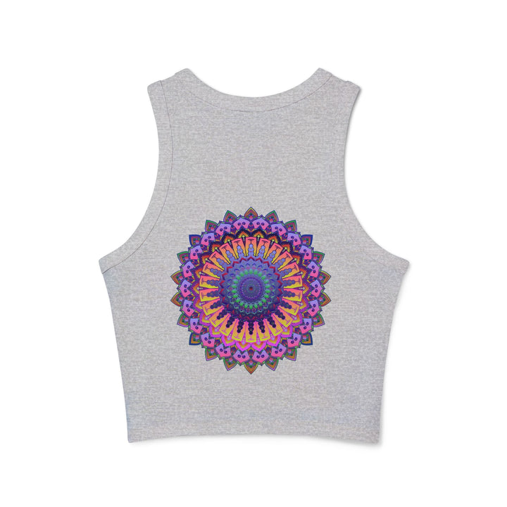 Colorful Mandala Racerback Tank Top Tank Top - Blululi