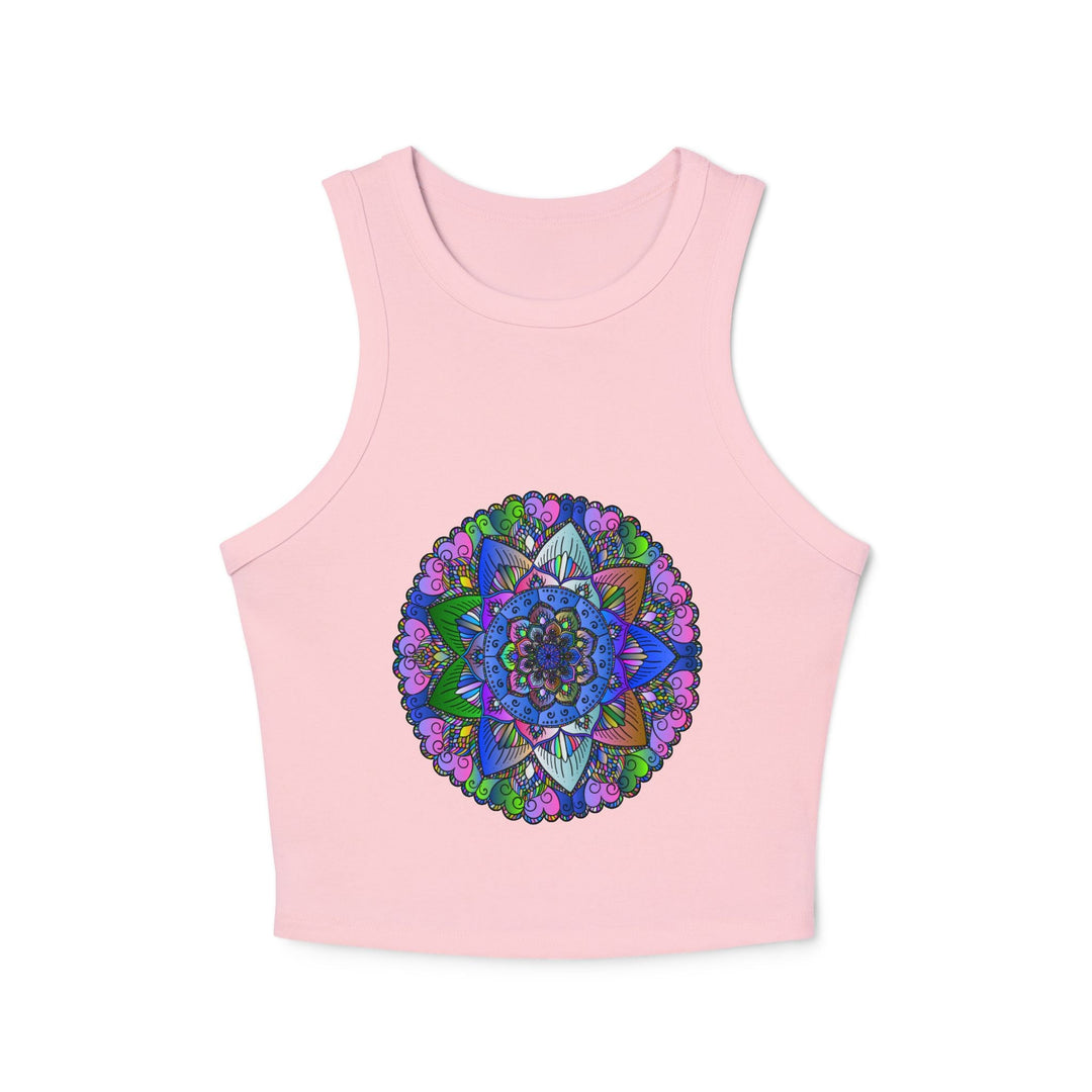 Colorful Mandala Racerback Tank Top Tank Top - Blululi