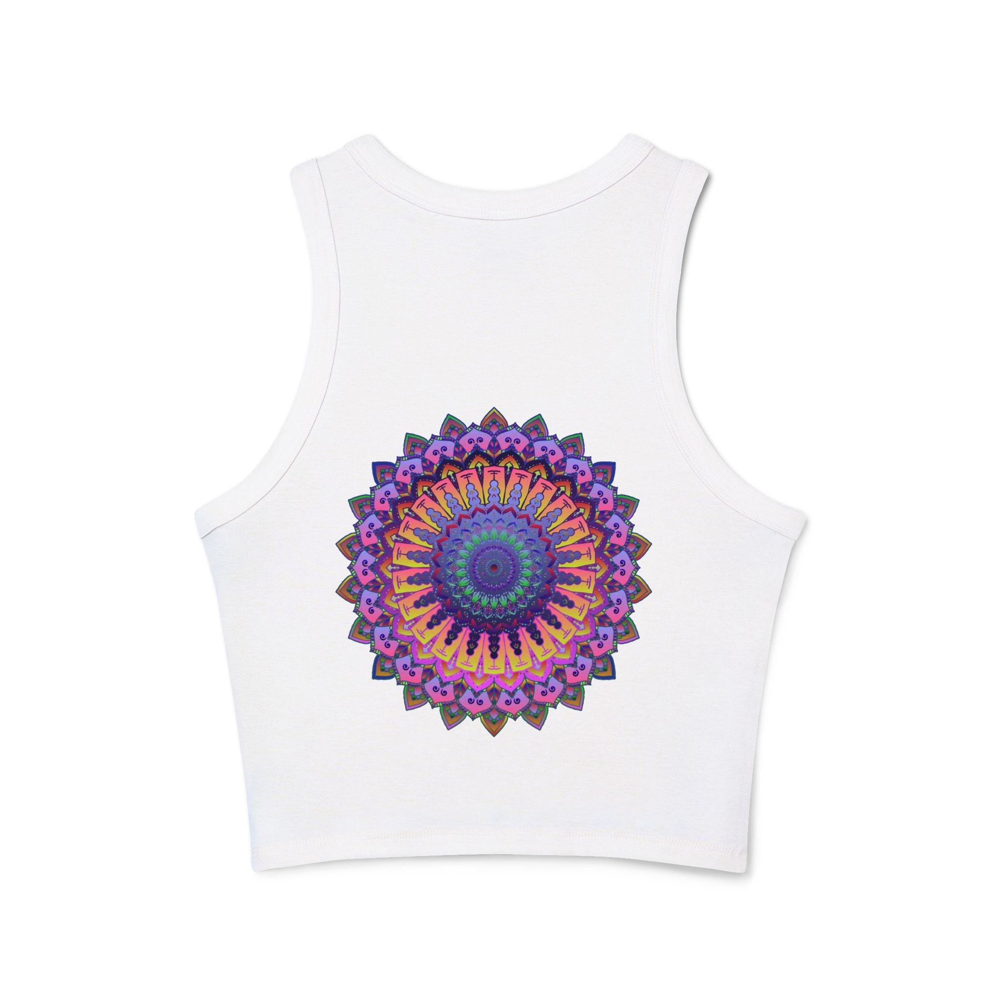 Colorful Mandala Racerback Tank Top Tank Top - Blululi