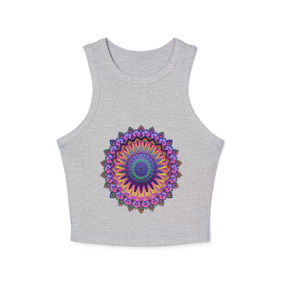 Colorful Mandala Racerback Tank Top Tank Top - Blululi