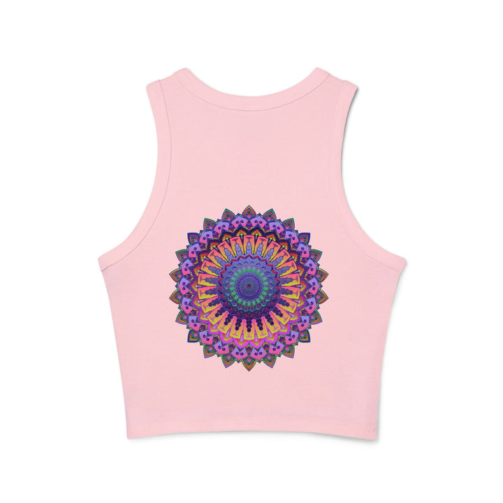 Colorful Mandala Racerback Tank Top Tank Top - Blululi