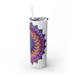 Colorful Mandala Skinny Tumbler - 20oz - Hot & Cold Mug - Blululi