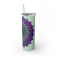 Colorful Mandala Skinny Tumbler - 20oz - Hot & Cold Mug - Blululi