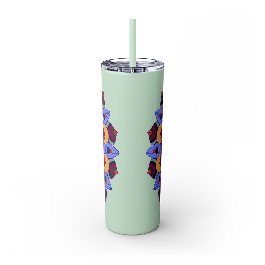 Colorful Mandala Skinny Tumbler - 20oz - Hot & Cold Mug - Blululi