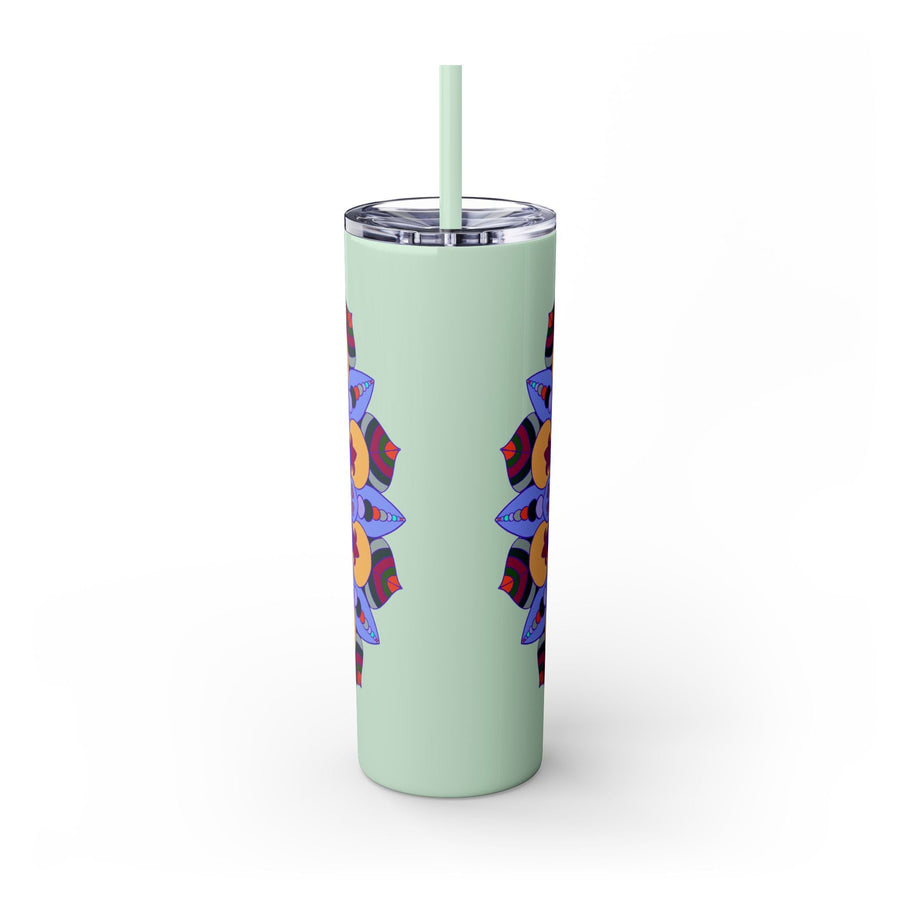 Colorful Mandala Skinny Tumbler - 20oz - Hot & Cold Mug - Blululi