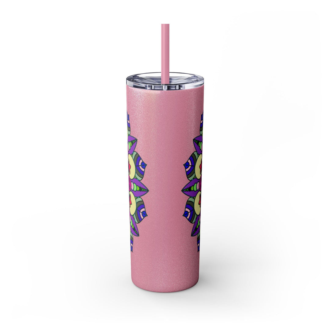 Colorful Mandala Skinny Tumbler - 20oz, Hot & Cold Mug - Blululi