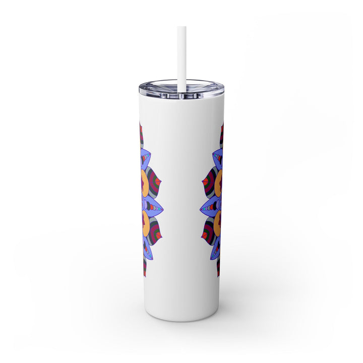 Colorful Mandala Skinny Tumbler - 20oz - Hot & Cold Mug - Blululi