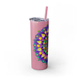 Colorful Mandala Skinny Tumbler - 20oz - Hot & Cold Mug - Blululi
