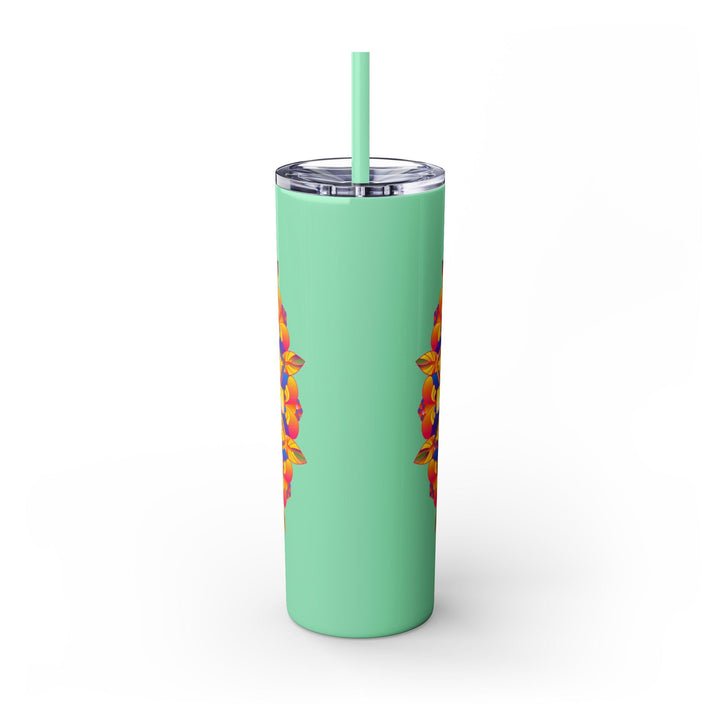 Colorful Mandala Skinny Tumbler - 20oz - Hot & Cold Mug - Blululi