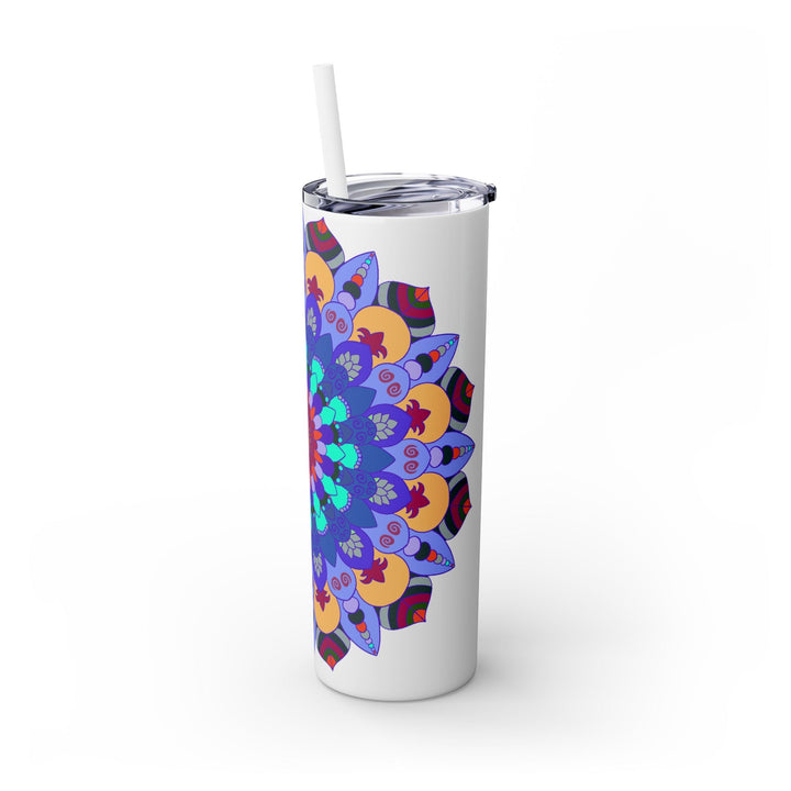 Colorful Mandala Skinny Tumbler - 20oz - Hot & Cold Mug - Blululi