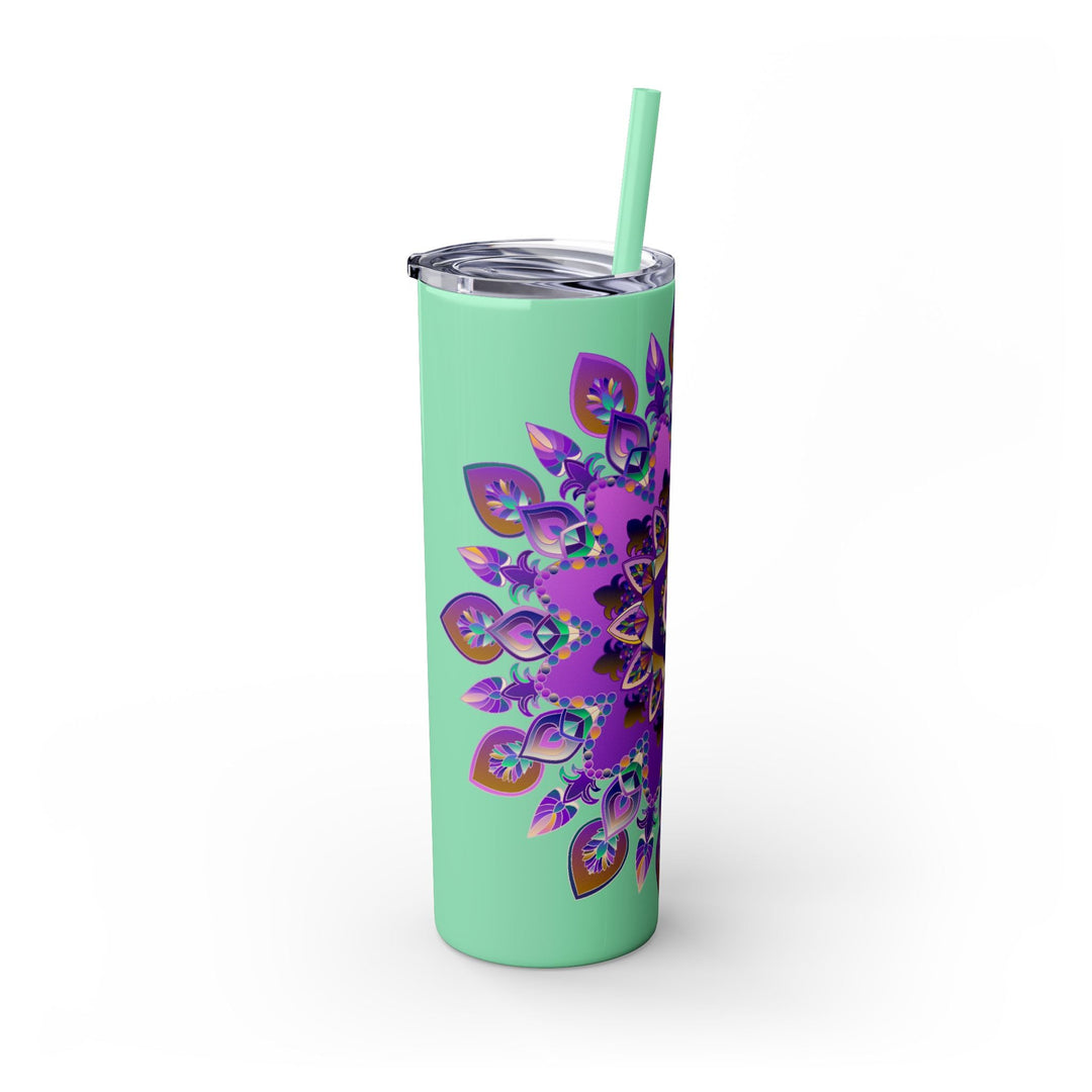 Colorful Mandala Skinny Tumbler - 20oz - Hot/Cold Mug - Blululi