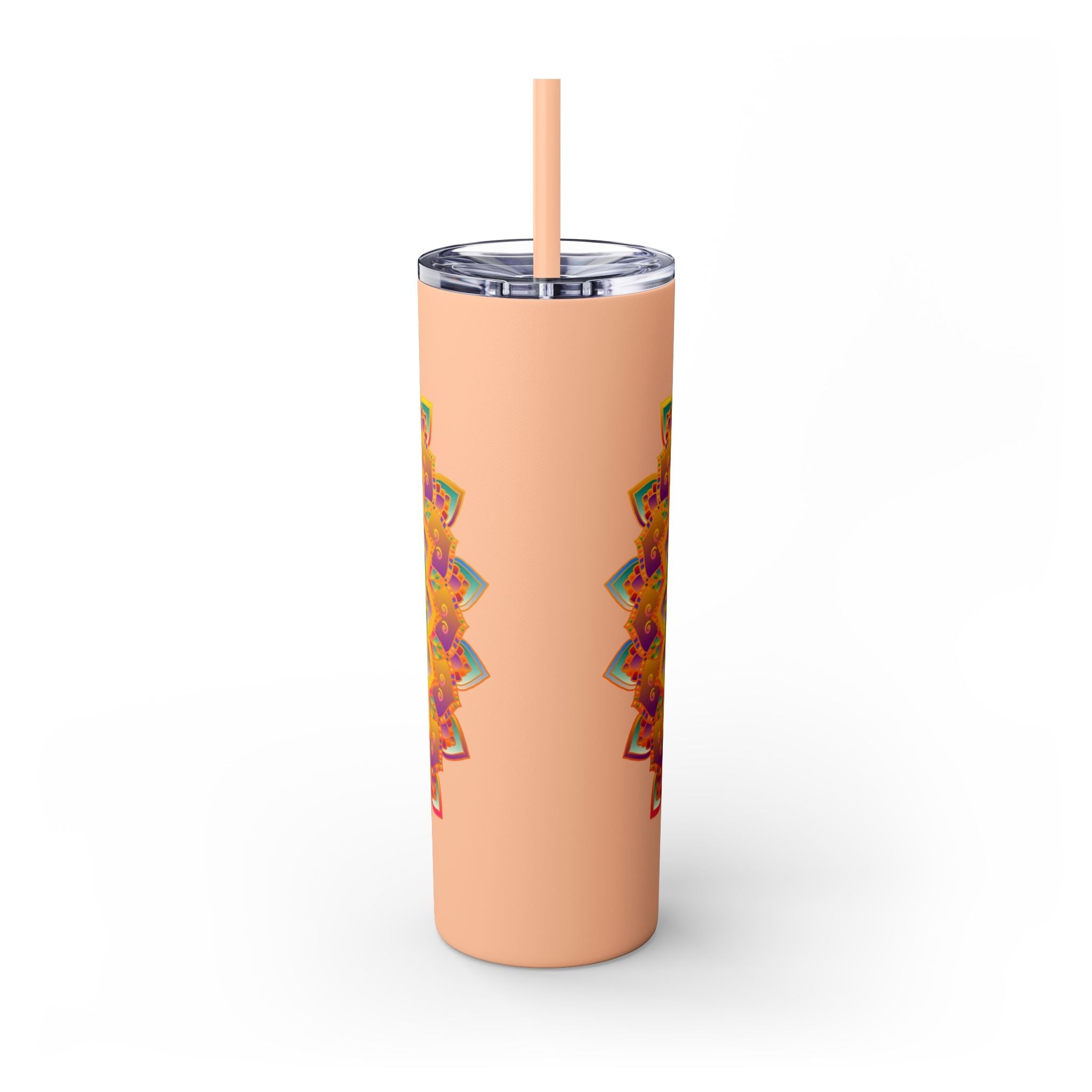 Colorful Mandala Skinny Tumbler - 20oz - Hot/Cold Mug - Blululi