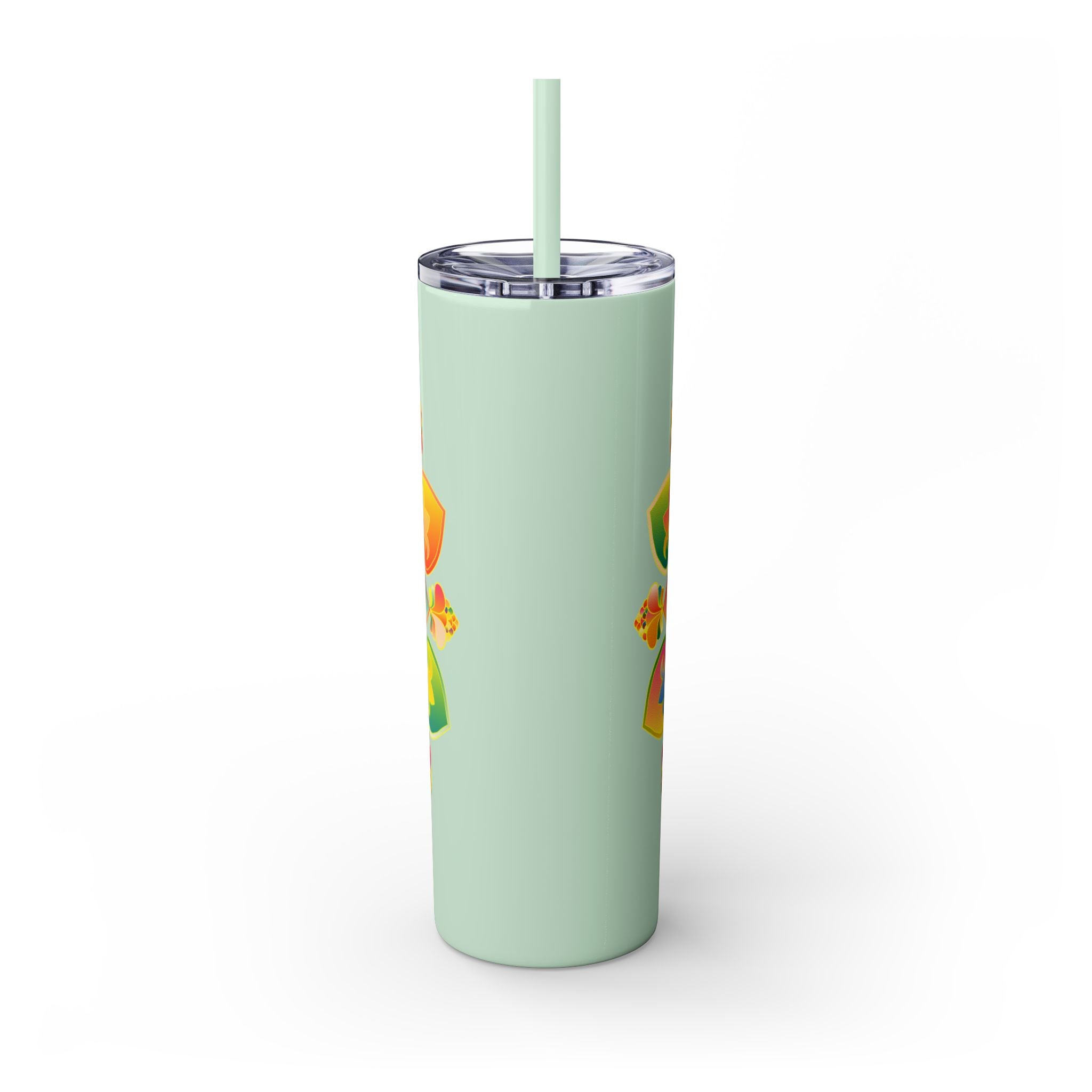 Colorful Mandala Skinny Tumbler - 20oz, Hot/Cold Mug - Blululi