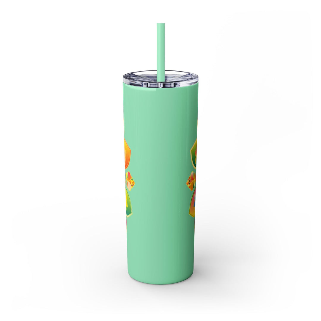 Colorful Mandala Skinny Tumbler - 20oz, Hot/Cold Mug - Blululi