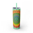 Colorful Mandala Skinny Tumbler - 20oz - Hot/Cold Mug - Blululi