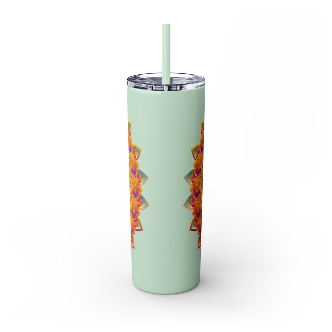 Colorful Mandala Skinny Tumbler - 20oz - Hot/Cold Mug - Blululi