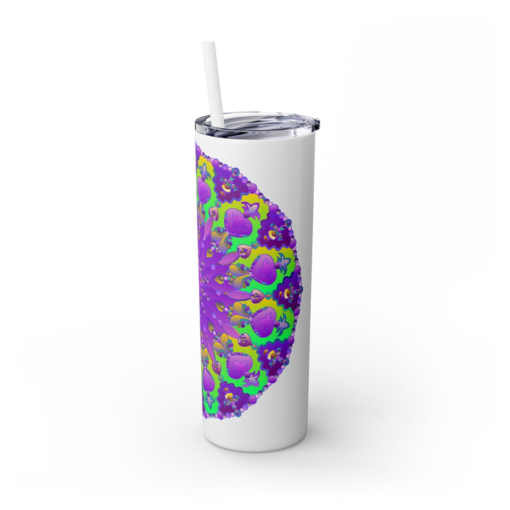 Colorful Mandala Skinny Tumbler - 20oz - Hot/Cold Mug - Blululi