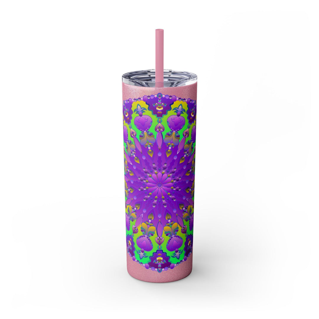 Colorful Mandala Skinny Tumbler - 20oz - Hot/Cold Mug - Blululi