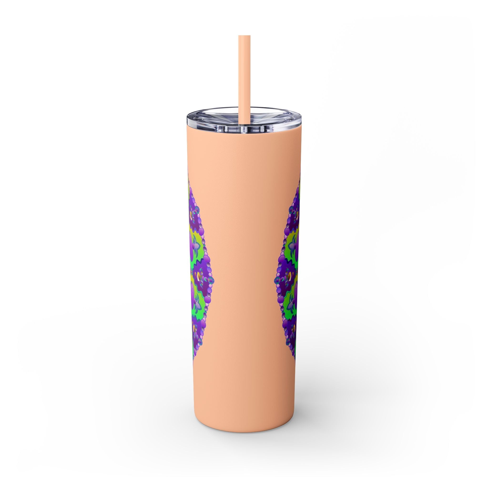 Colorful Mandala Skinny Tumbler - 20oz - Hot/Cold Mug - Blululi