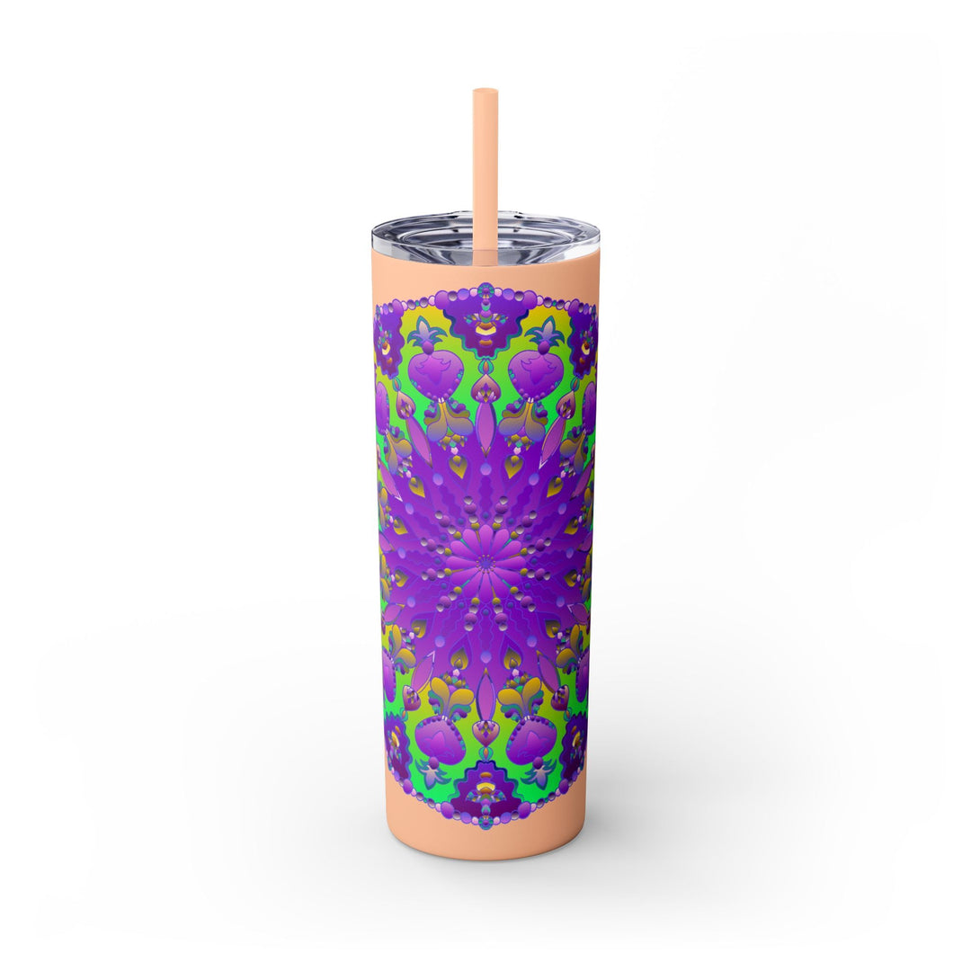 Colorful Mandala Skinny Tumbler - 20oz - Hot/Cold Mug - Blululi