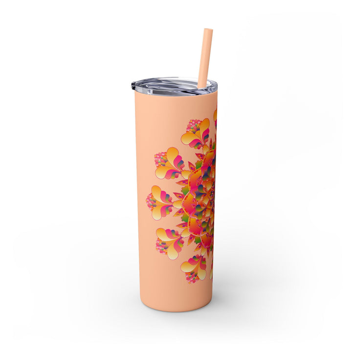 Colorful Mandala Skinny Tumbler - 20oz - Hot/Cold Mug - Blululi