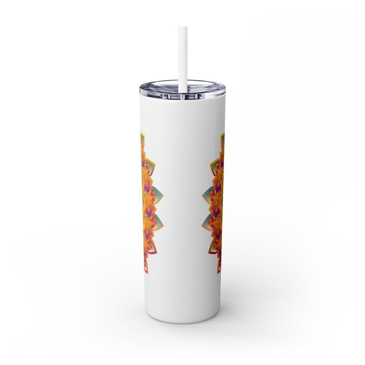 Colorful Mandala Skinny Tumbler - 20oz - Hot/Cold Mug - Blululi