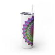 Colorful Mandala Skinny Tumbler - 20oz, Hot/Cold Mug - Blululi