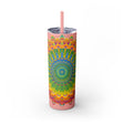 Colorful Mandala Skinny Tumbler - 20oz - Hot/Cold Mug - Blululi