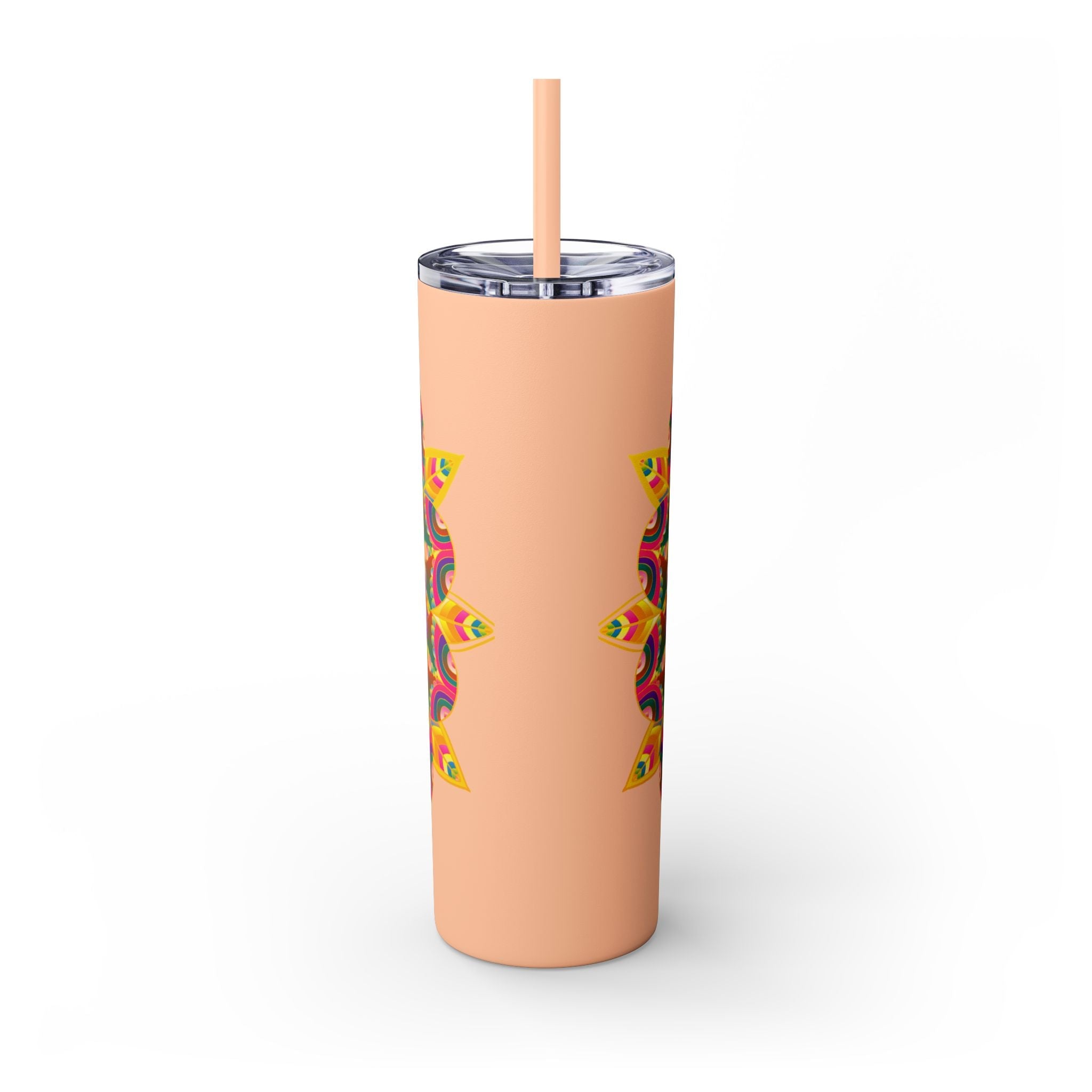 Colorful Mandala Skinny Tumbler - 20oz - Hot/Cold Mug - Blululi