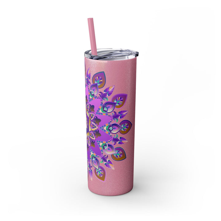 Colorful Mandala Skinny Tumbler - 20oz - Hot/Cold Mug - Blululi