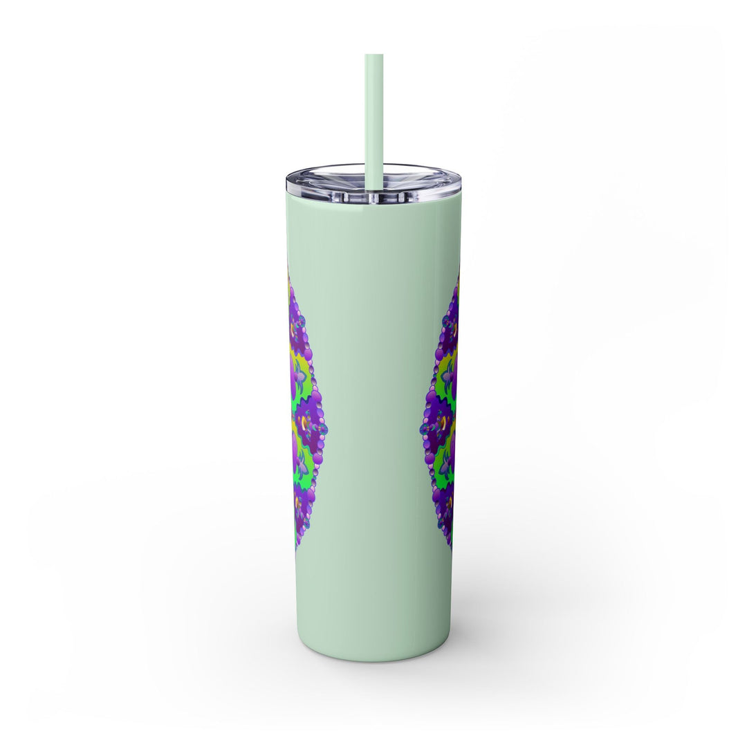 Colorful Mandala Skinny Tumbler - 20oz - Hot/Cold Mug - Blululi